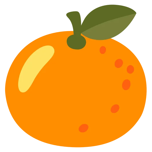 The tangerine emoji.