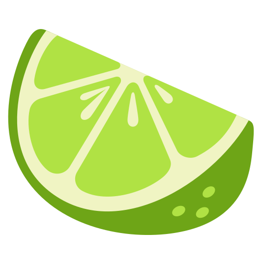 The lime emoji.