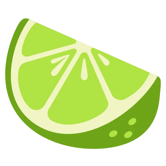 The lime emoji.