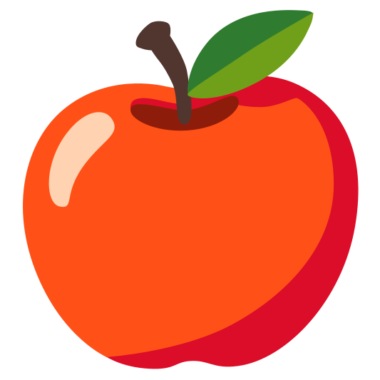 The red apple emoji.