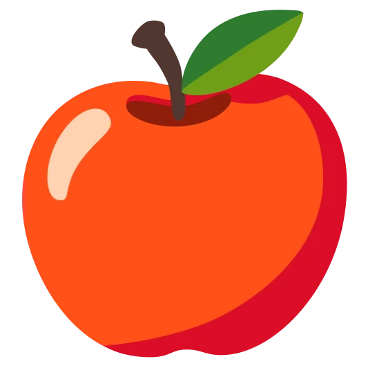 The red apple emoji.