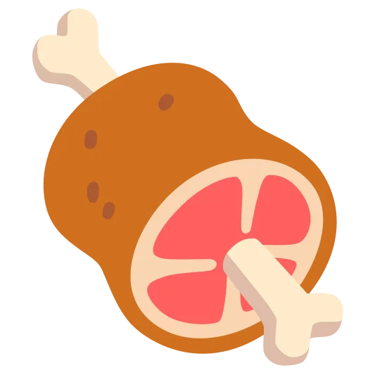 The meat on bone emoji.