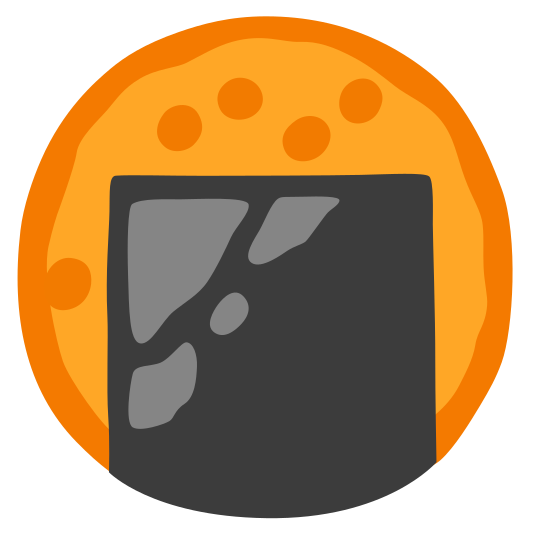 The rice cracker emoji.