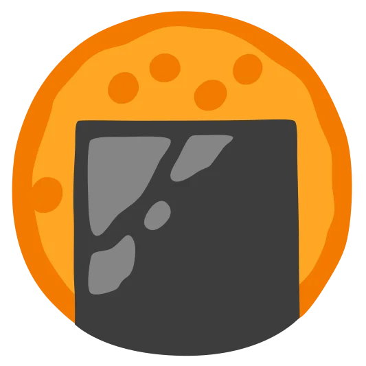 The rice cracker emoji.
