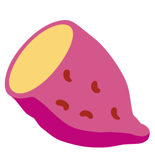 The roasted sweet potato emoji.