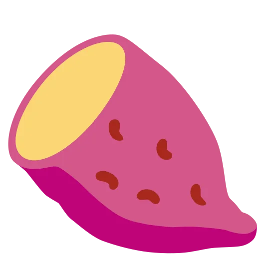 The roasted sweet potato emoji.