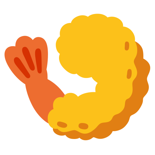 The fried shrimp emoji.