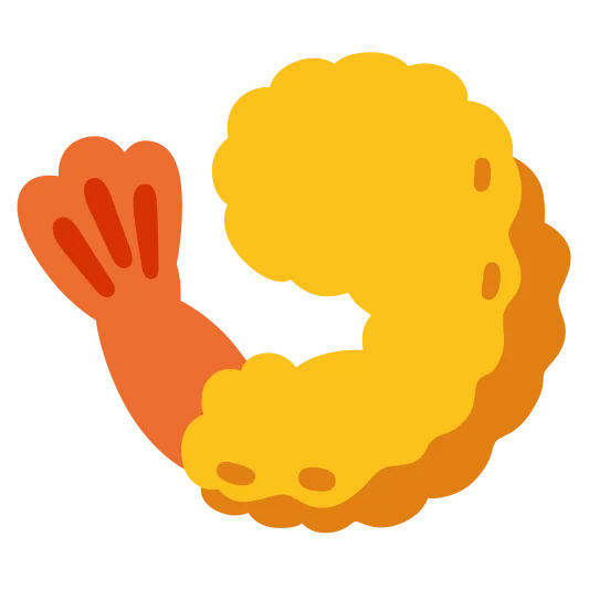 The fried shrimp emoji.