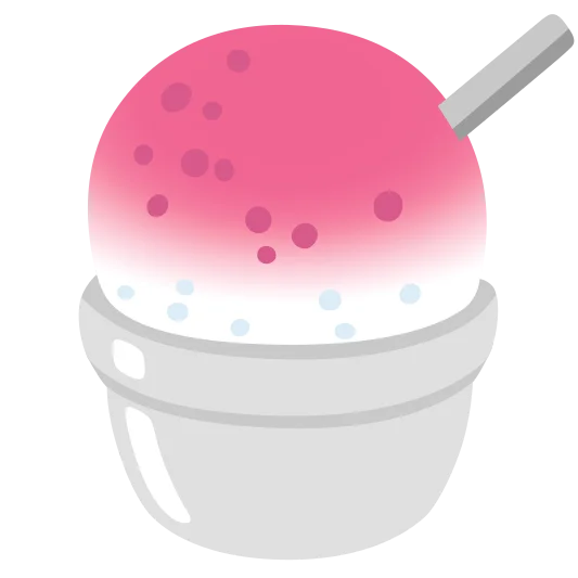 The shaved ice emoji.