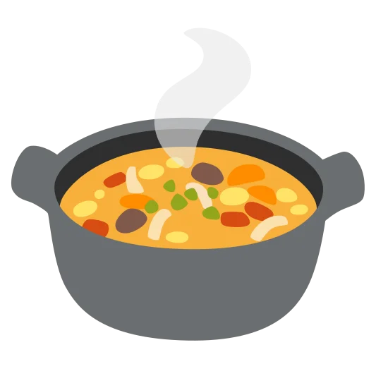 The pot of food emoji.