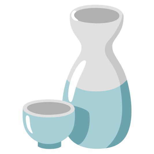 The sake emoji.