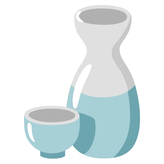The sake emoji.