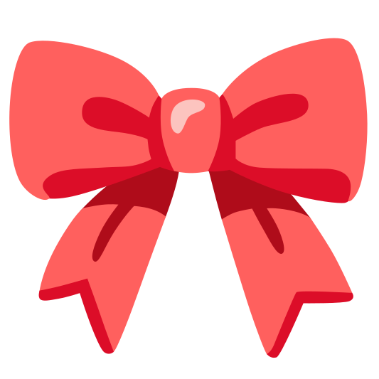 The ribbon emoji.