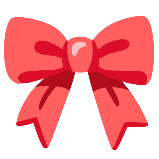 The ribbon emoji.