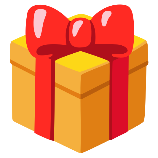 The wrapped gift emoji.