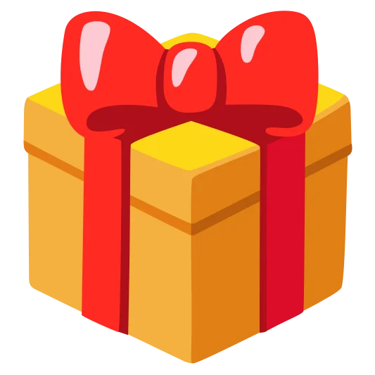 The wrapped gift emoji.