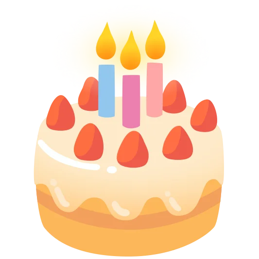 The birthday cake emoji.