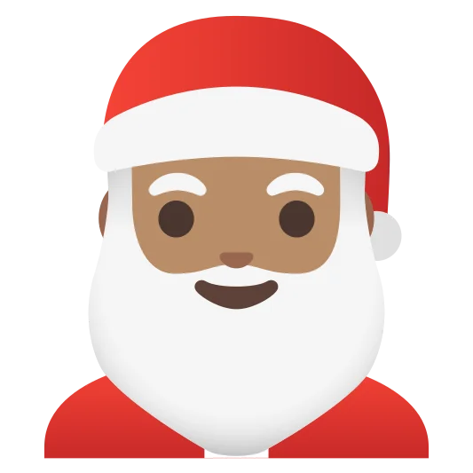 The santa claus: medium skin tone emoji.