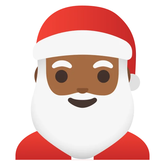 The santa claus: medium-dark skin tone emoji.