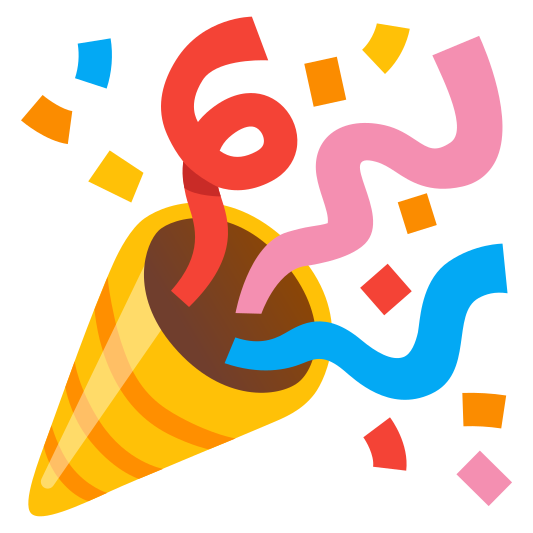 The party popper emoji.