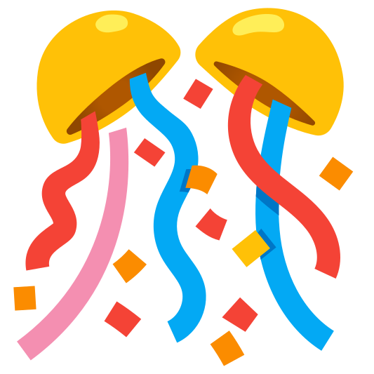 The confetti ball emoji.