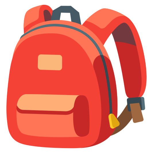 A bag with shoulder straps, typically used for carrying items on one's back.