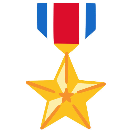 The military medal emoji.
