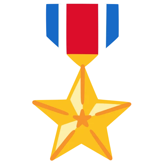 The military medal emoji.