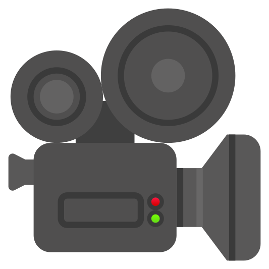 A movie camera, used to film motion pictures.