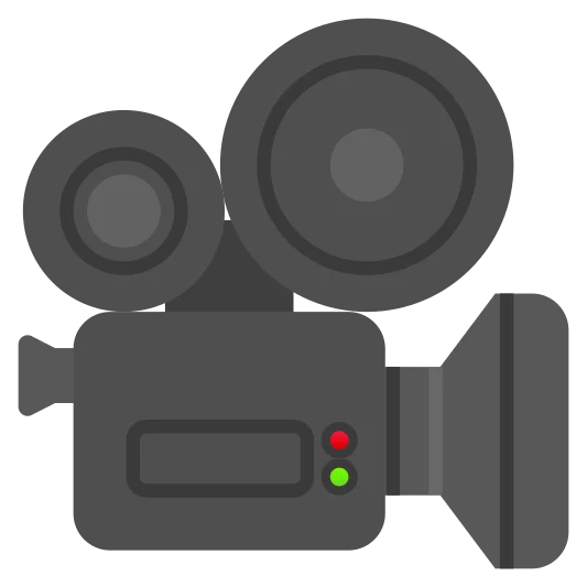 A movie camera, used to film motion pictures.