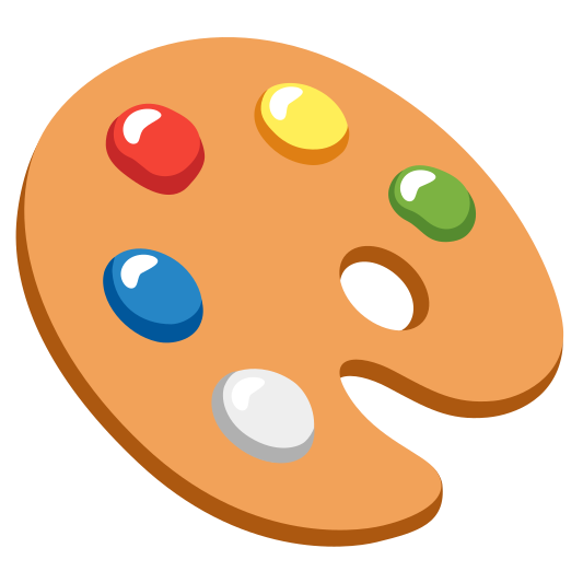 The artist palette emoji.