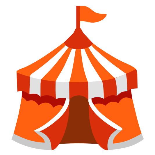 The circus tent emoji.