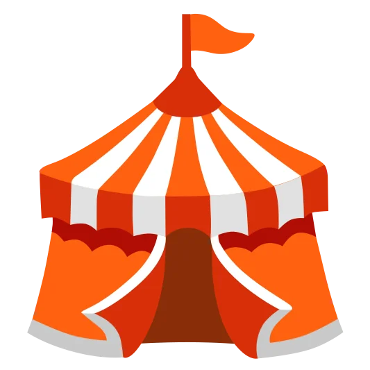 The circus tent emoji.