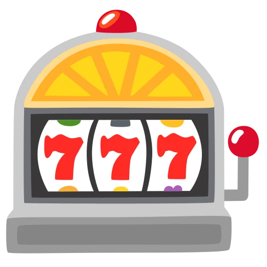 The slot machine emoji.