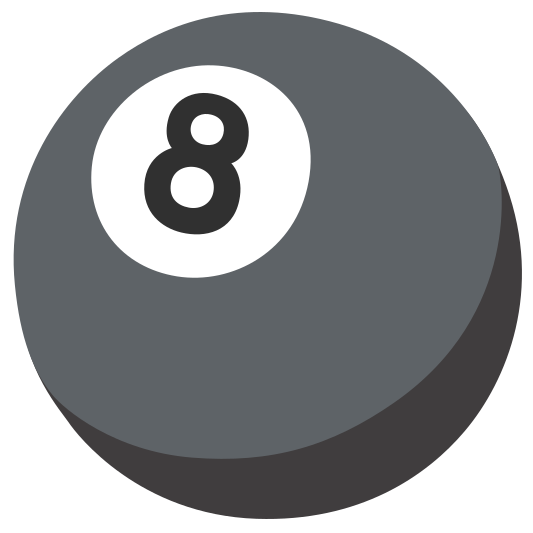 The pool 8 ball emoji.