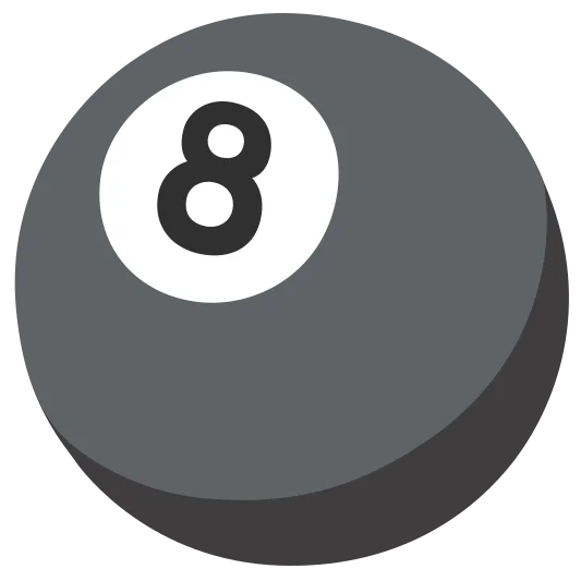 The pool 8 ball emoji.