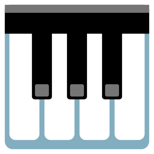 A musical keyboard emoji, used to represent the electronic keyboard instrument.