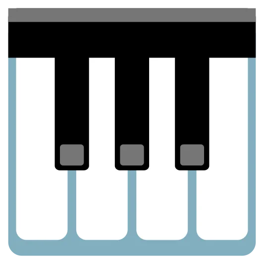 A musical keyboard emoji, used to represent the electronic keyboard instrument.