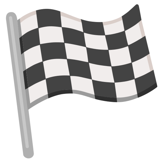 The chequered flag emoji.