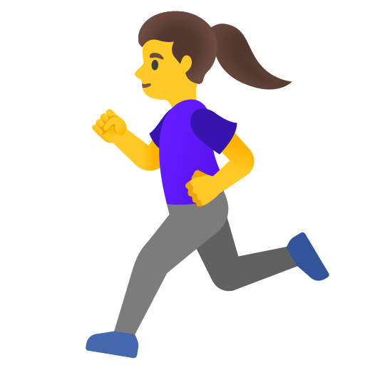 The woman running emoji.