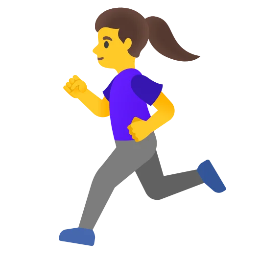 The woman running emoji.
