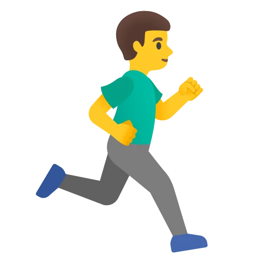 The man running facing right emoji.