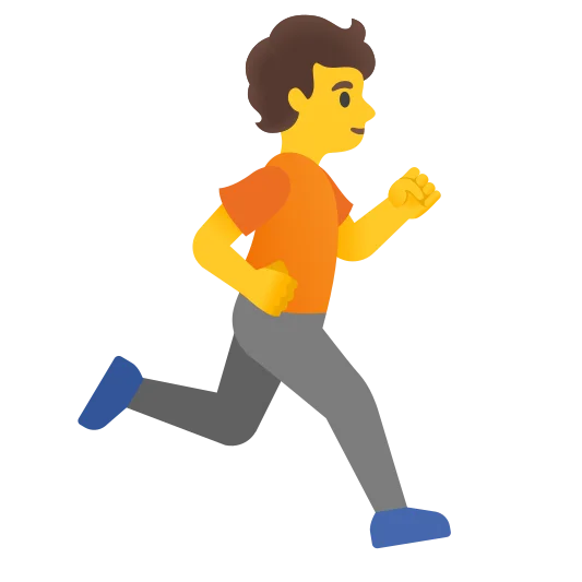 The person running facing right emoji.