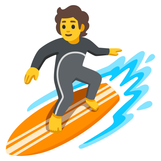 The person surfing emoji.
