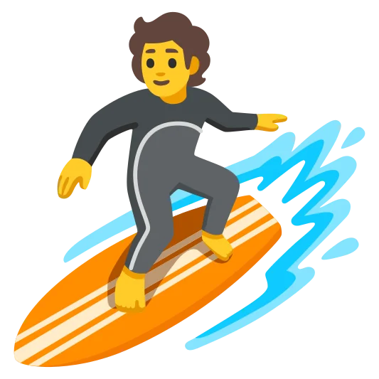 The person surfing emoji.