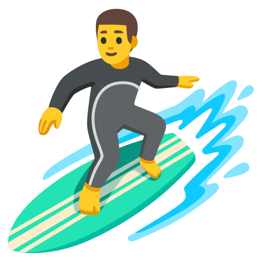 The man surfing emoji.