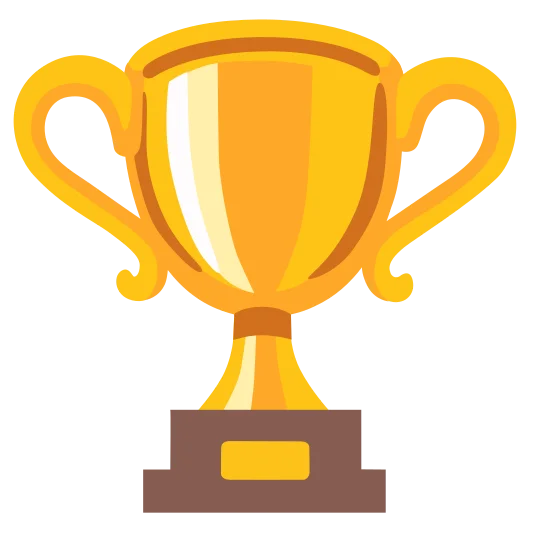 The trophy emoji.