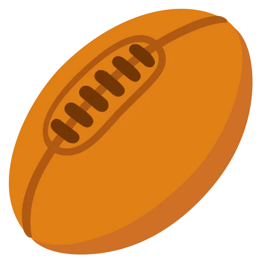 The rugby football emoji.