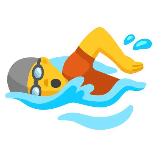 The person swimming emoji.