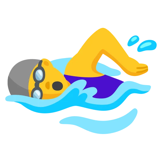 The woman swimming emoji.